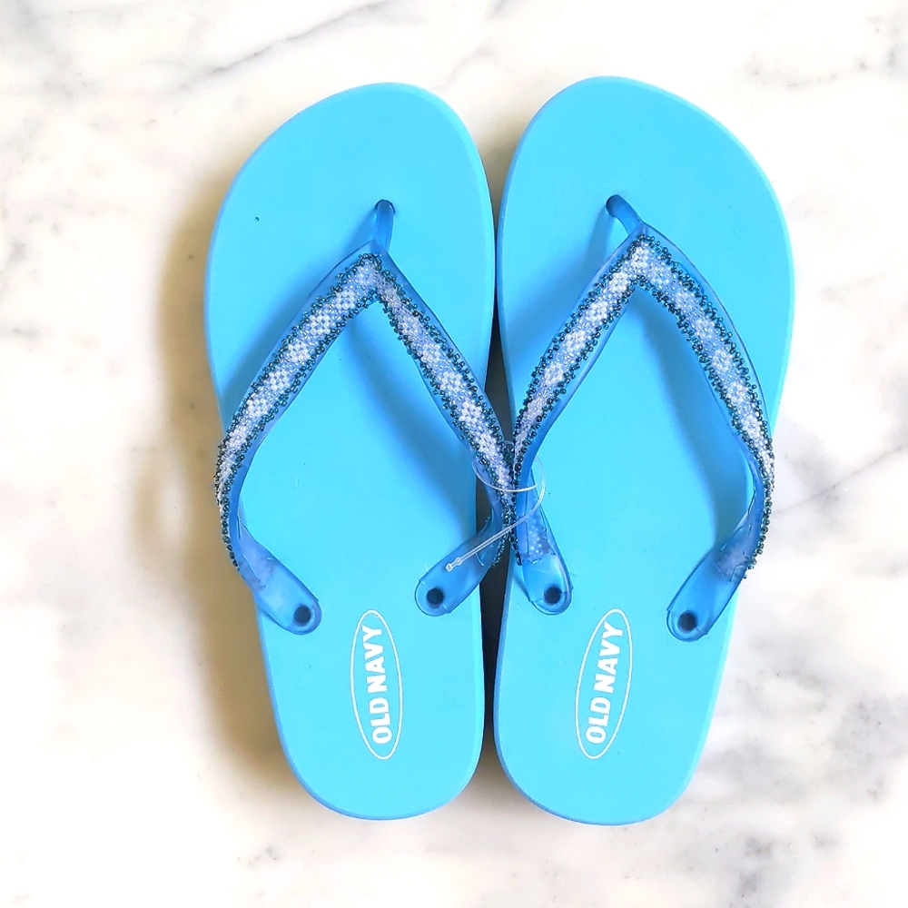 NWOT. Old Navy Flip Flop Sandals with beads.